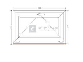 Königablak Veka 70 AD 2r üv B 90x60 cm fehér ablak