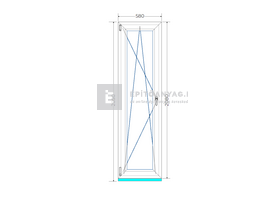 Königablak Veka 70 AD 2r üv BNY 60x210 cm bal fehér ablak Königablak Veka 70 AD 2r üv BNY 60x210 cm bal fehér ablak