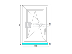 Königablak Veka 70 AD 2r üv BNY 60x90 cm bal fehér ablak Königablak Veka 70 AD 2r üv BNY 60x90 cm bal fehér ablak