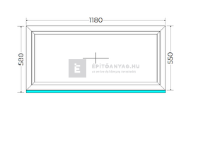 Königablak Veka 70 AD 2r üv FIX 120x60 cm fehér ablak