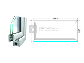 Königablak Veka 70 AD 2r üv FIX 120x60 cm fehér ablak Königablak Veka 70 AD 2r üv FIX 120x60 cm fehér ablak