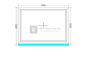 Königablak Veka 70 AD 2r üv FIX 120x90 cm fehér ablak