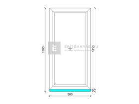 Königablak Veka 70 AD 2r üv FIX 60x120 cm fehér ablak