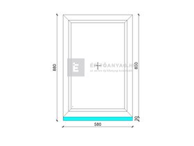 Königablak Veka 70 AD 2r üv FIX 60x90 cm fehér ablak