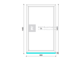 Königablak Veka 70 AD 2r üv FIX 90x150 cm fehér ablak