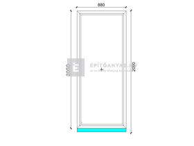 Königablak Veka 70 AD 2r üv FIX 90x210 cm fehér ablak