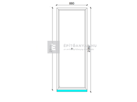 Königablak Veka 70 AD 2r üv FIX 90x240 cm fehér ablak