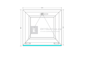 Königablak Veka 70 AD 3r üv B 60x60 cm fehér ablak Königablak Veka 70 AD 3r üv B 60x60 cm fehér ablak