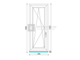 Königablak Veka 70 AD 3r üv BNY 60x150 cm bal fehér ablak