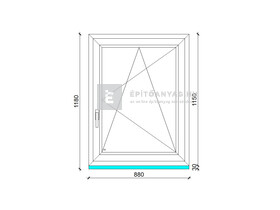Königablak Veka 70 AD 3r üv BNY 90x120 cm jobb fehér ablak Königablak Veka 70 AD 3r üv BNY 90x120 cm jobb fehér ablak