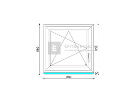 Königablak Veka 70 AD 3r üv BNY 90x90 cm bal fehér ablak Königablak Veka 70 AD 3r üv BNY 90x90 cm bal fehér ablak