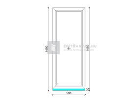 Königablak Veka 70 AD 3r üv FIX 60x150 cm fehér ablak