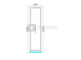 Königablak Veka 70 AD 3r üv FIX 60x210 cm fehér ablak Königablak Veka 70 AD 3r üv FIX 60x210 cm fehér ablak