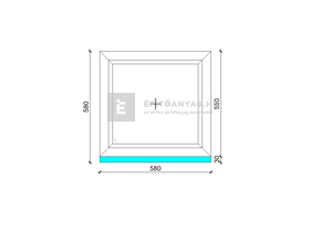 Königablak Veka 70 AD 3r üv FIX 60x60 cm fehér ablak Königablak Veka 70 AD 3r üv FIX 60x60 cm fehér ablak