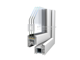 Königablak Veka 70 AD 3r üv NY-BNY 210x145 cm jobb fehér kétszárnyú váltószárnyas ablak Königablak Veka 70 AD 3r üv NY-BNY 210x145 cm jobb fehér kétszárnyú váltószárnyas ablak