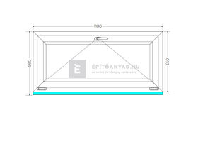 Königablak Veka 76 MD 2r üv B 120x60 cm fehér ablak Königablak Veka 76 MD 2r üv B 120x60 cm fehér ablak