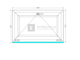 Königablak Veka 76 MD 2r üv B 90x60 cm fehér ablak