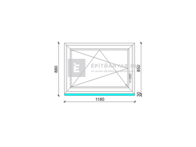 Königablak Veka 76 MD 2r üv BNY 120x90 cm bal fehér ablak Königablak Veka 76 MD 2r üv BNY 120x90 cm bal fehér ablak