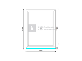 Königablak Veka 76 MD 2r üv FIX 90x120 cm fehér ablak