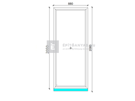 Königablak Veka 76 MD 2r üv FIX 90x210 cm fehér ablak