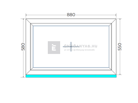 90x60 cm, fix, fehér, kétrétegű üvegezésű Königablak Veka 70 AD műanyag ablak 90x60 cm, fix, fehér, kétrétegű üvegezésű Königablak Veka 70 AD műanyag ablak