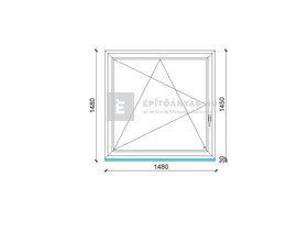 Königablak Veka 76 MD 3r üv BNY 150x150 cm bal fehér ablak Königablak Veka 76 MD 3r üv BNY 150x150 cm bal fehér ablak