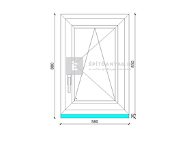 Königablak Veka 76 MD 3r üv BNY 60x90 cm jobb fehér ablak Königablak Veka 76 MD 3r üv BNY 60x90 cm jobb fehér ablak