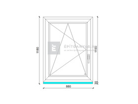 Königablak Veka 76 MD 3r üv BNY 90x120 cm bal fehér ablak Königablak Veka 76 MD 3r üv BNY 90x120 cm bal fehér ablak