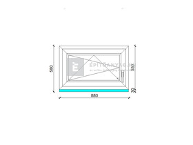 Königablak Veka 76 MD 3r üv BNY 90x60 cm bal fehér ablak Königablak Veka 76 MD 3r üv BNY 90x60 cm bal fehér ablak