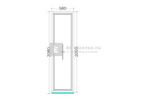 Königablak Veka 76 MD 3r üv FIX 60x210 cm fehér ablak Königablak Veka 76 MD 3r üv FIX 60x210 cm fehér ablak