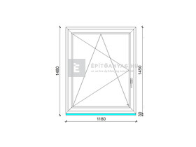 Königablak Veka 82 MD 3r üv BNY 120x150 cm bal fehér ablak Königablak Veka 82 MD 3r üv BNY 120x150 cm bal fehér ablak