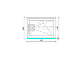 Königablak Veka 82 MD 3r üv BNY 120x90 cm jobb fehér ablak Königablak Veka 82 MD 3r üv BNY 120x90 cm jobb fehér ablak