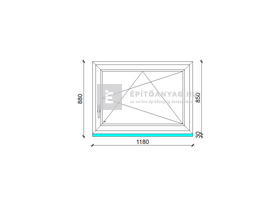 Königablak Veka 82 MD 3r üv BNY 120x90 cm jobb fehér ablak