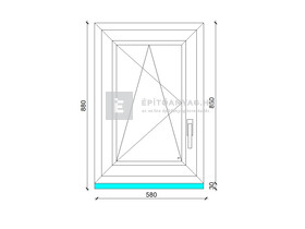 Königablak Veka 82 MD 3r üv BNY 60x90 cm bal fehér ablak Königablak Veka 82 MD 3r üv BNY 60x90 cm bal fehér ablak