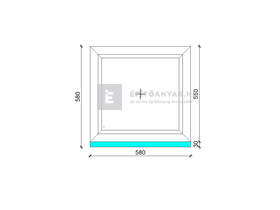 Königablak Veka 82 MD 3r üv FIX 60x60 cm fehér ablak