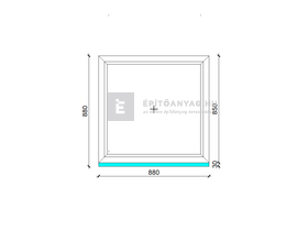 Königablak Veka 82 MD 3r üv FIX 90x90 cm fehér ablak