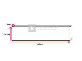 újHÁZ Kerti szegély trüffelbarna árnyalt 5x20x100 cm