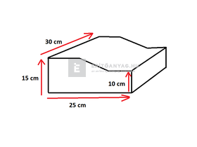 KK Kavics K szegélykő kopóréteg nélkül szürke 25x30x10/15 cm KK Kavics K szegélykő kopóréteg nélkül szürke 25x30x10/15 cm