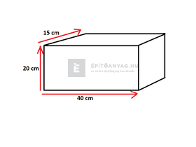 KK Kavics süllyesztett szegély szürke 40x15x20 cm KK Kavics süllyesztett szegély szürke 40x15x20 cm