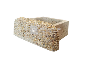 Egomkő támfalelem, mosott, kavicsos Egomkő támfalelem, mosott, kavicsos