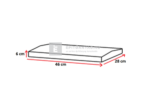 Leier Modus fedlap törtfehér 46x28x6 cm Leier Modus fedlap törtfehér 46x28x6 cm