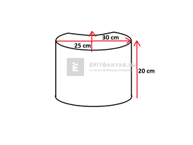 Viastein Lunetto rézsükő szürke 30x25x20 cm Viastein Lunetto rézsükő szürke 30x25x20 cm