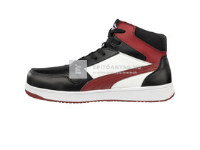 Magic Tools Puma Frontcourt BLK/WHT/RED Mid S3L ESD FO HRO SR munkavédelmi bakancs 45 Magic Tools Puma Frontcourt BLK/WHT/RED Mid S3L ESD FO HRO SR munkavédelmi bakancs 45