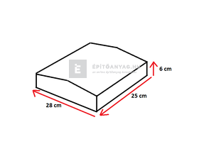 Leier Modell fedlap agyagszürke 25x28x6 cm Leier Modell fedlap agyagszürke 25x28x6 cm