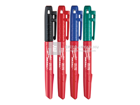 Milwaukee Inkzall jelölő filc vékony tartós hegyű (4 darabos kiszerelés, kék, piros, zöld és feke Milwaukee Inkzall jelölő filc vékony tartós hegyű (4 darabos kiszerelés, kék, piros, zöld és feke