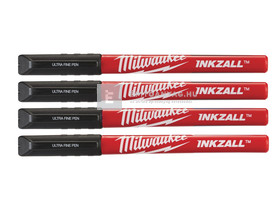 Milwaukee Inkzall filctoll 0,6 mm hegyű fekete (4 darabos kiszerelés) Milwaukee Inkzall filctoll 0,6 mm hegyű fekete (4 darabos kiszerelés)