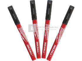 Milwaukee Inkzall filctoll 0,6 mm hegyű fekete (4 darabos kiszerelés) Milwaukee Inkzall filctoll 0,6 mm hegyű fekete (4 darabos kiszerelés)