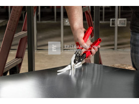 Milwaukee extra hosszú kis sugarú lemezvágó olló bal (piros) Milwaukee extra hosszú kis sugarú lemezvágó olló bal (piros)