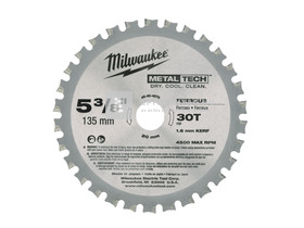 Milwaukee körfűrészlap (fémhez) 135/20/30 Milwaukee körfűrészlap (fémhez) 135/20/30