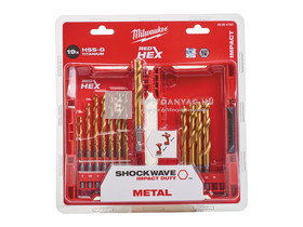 Milwaukee fémfúró shockwave HSS-G TiN 19db - készlet (2-10mm) Milwaukee fémfúró shockwave HSS-G TiN 19db - készlet (2-10mm)